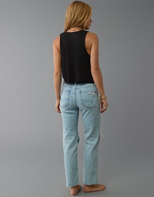 Женские топы American Eagle AE Cropped Waffle Tank — фото 2