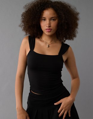 AE Cropped Square-Neck Tank Top