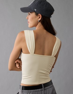 AE Cropped Square-Neck Tank Top