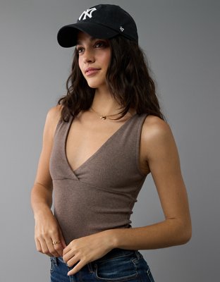 AE Main Squeeze Wrap Front V-Neck Bodysuit