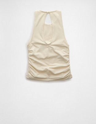 AE Keyhole Back High Neck Tank Top