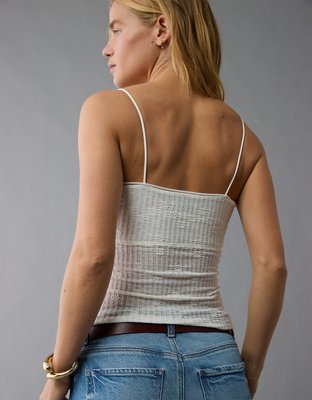 AE Cinched Lace Tank Top