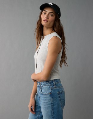 AE Button-Up Tank Top