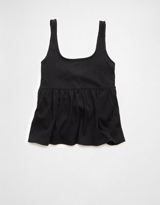 AE Tie Front Flyaway Babydoll Tank Top