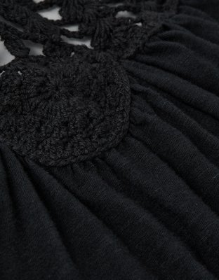 AE Sunchaser Knit Crochet Halter Top