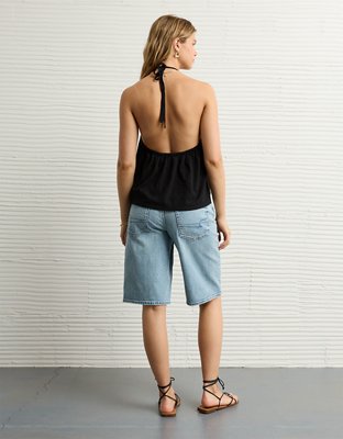 AE Sunchaser Knit Crochet Halter Top
