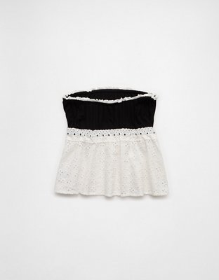 AE Eyelet Babydoll Tube Top