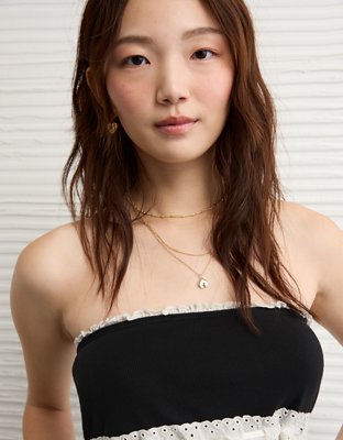 AE Eyelet Babydoll Tube Top