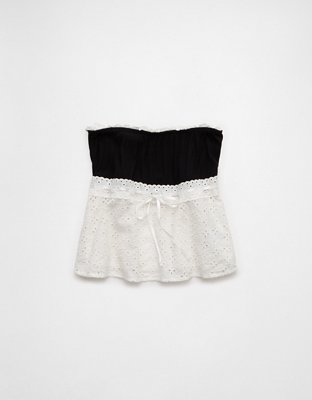 AE Eyelet Babydoll Tube Top