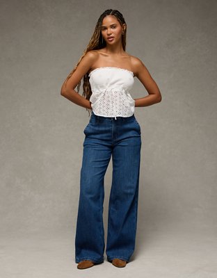 AE Eyelet Babydoll Tube Top