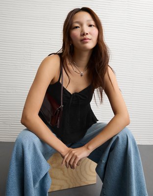 AE Lace Handkerchief Hem Tank