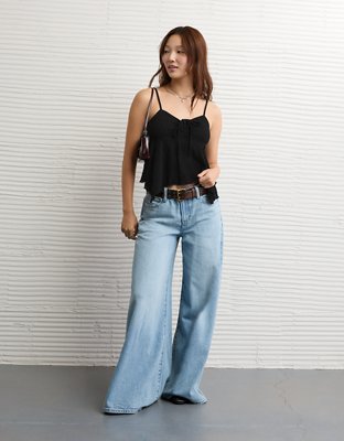 AE Lace Handkerchief Hem Tank