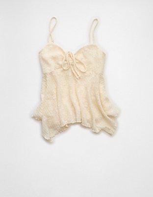 AE Lace Handkerchief Hem Tank
