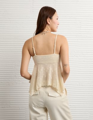 AE Lace Handkerchief Hem Tank