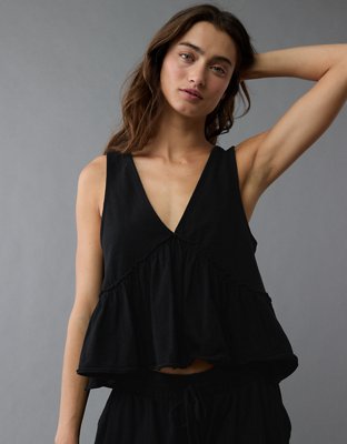 AE Sunchaser Knit V-Neck Swing Tank Top | American Eagle