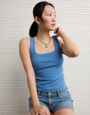 AE Main Squeeze Square Neck Tank Top