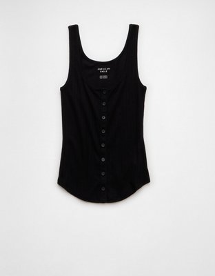 AE Scoop Neck Pointelle Tank Top
