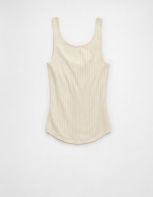 AE Scoop Neck Pointelle Tank Top