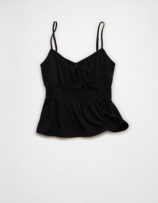 AE Sunchaser Tie-Front Smocked Cami
