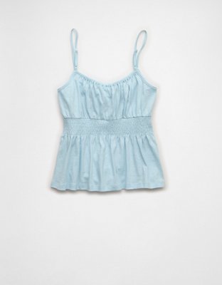 AE Sunchaser Tie-Front Smocked Cami