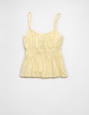AE Sunchaser Tie-Front Smocked Cami