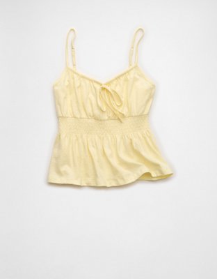 AE Sunchaser Tie-Front Smocked Cami