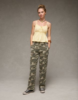 AE Sunchaser Tie-Front Smocked Cami