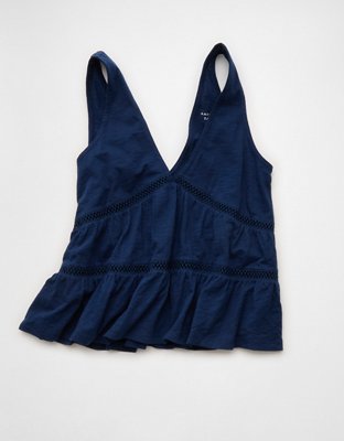 AE Sunchaser Lace Trim Babydoll Tunic Top from American Eagle - $26.95