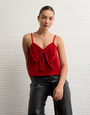 AE Velvet Bow Swing Tank Top