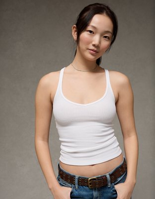 AE Cross-Back Strappy Tank Top | American Eagle