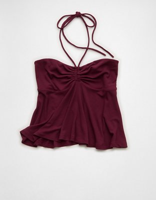 AE Soft & Sexy Halter Cinch Babydoll Top