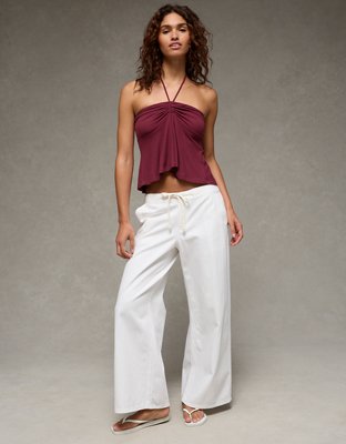 AE Soft & Sexy Halter Cinch Babydoll Top