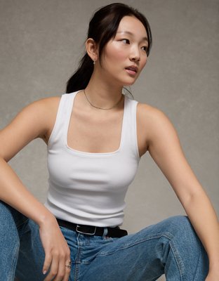 AE Main Squeeze Square Neck Tank Top