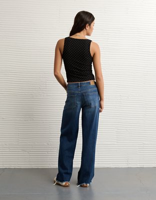 AE Square Neck Polka Dot Tank Top