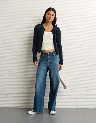 AE Square Neck Polka Dot Tank Top