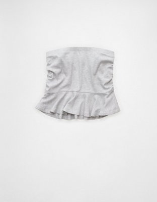 AE Ruched Peplum Tank Top With Removable Straps