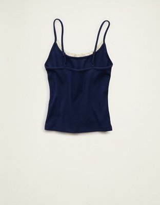 トップス enof ace camisole blue AE Main Squeeze Lace-Trim Cami | American Eagle