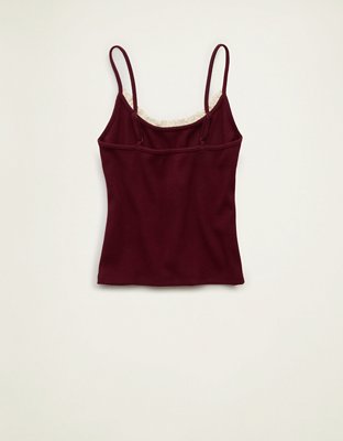 AE Main Squeeze Lace-Trim Cami | American Eagle