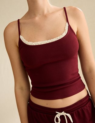AE Main Squeeze Lace-Trim Cami | American Eagle