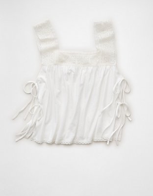 AE Sunchaser Square Neck Lace Tank Top