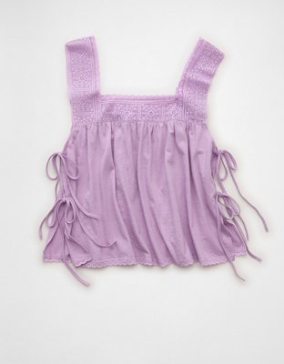 AE Sunchaser Square Neck Lace Tank Top