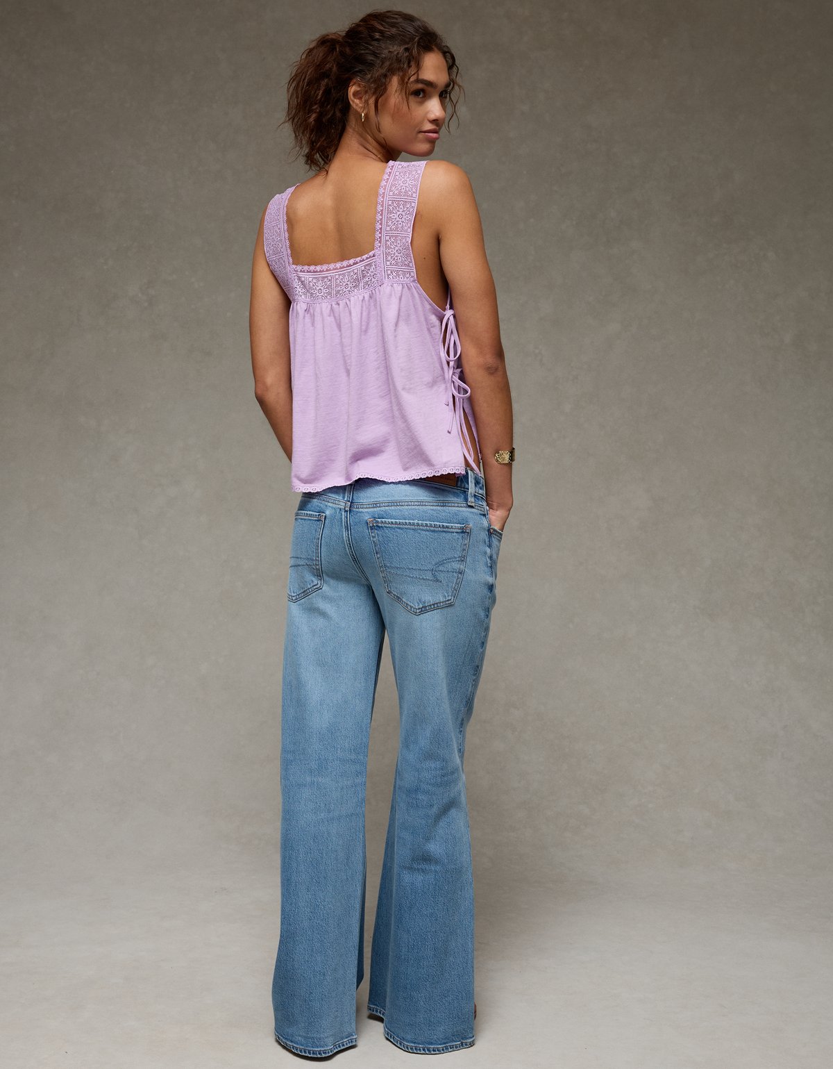 AE Sunchaser Square Neck Lace Tank Top - image 2