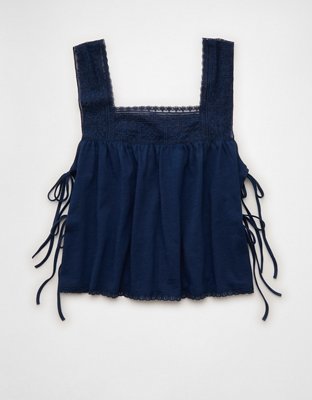 AE Sunchaser Square Neck Lace Tank Top