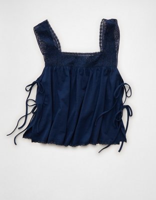 AE Sunchaser Square Neck Lace Tank Top