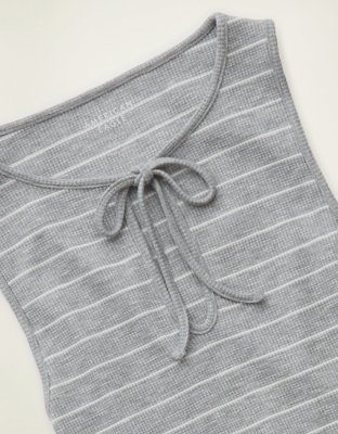 AE Waffle Keyhole Tank Top
