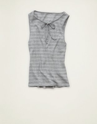 AE Waffle Keyhole Tank Top