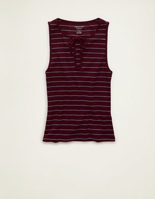 AE Waffle Keyhole Tank Top