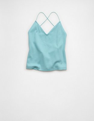 AE Strappy-Go-Lucky Tank Top Women's Rustic Blue XXL