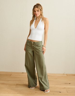 AE Deep V-Neck Halter Top