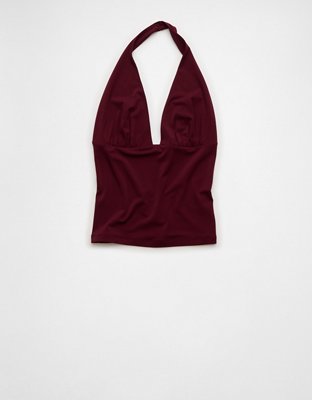 AE Deep V-Neck Halter Top